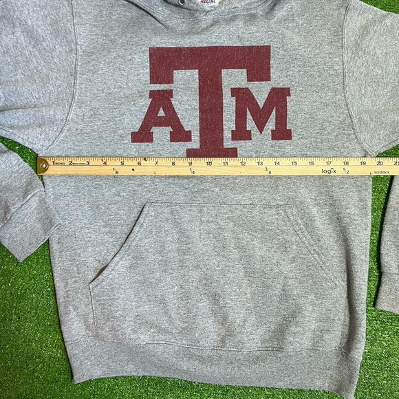 vintage Texas A&M Hoodie SM Jerzees Y2K Aggie Football Logo Pullover EUC‎ - Picture 4 of 6